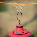 Kampdriehoekige roestvrijstalen haak 60 x 62 mm Lichtgewicht 18 g Duurzaam kampeermateriaal voor kamperen, wandelen en outdooraccessoires 3