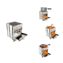 Kampvuurkachel op hout 15 x 15 x 21 cm Vouwbare roestvrijstalen kookplaat met mini-grill Buiten kooktoestel voor kamperen en wandelen met opbergtas 3