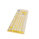 Kancelárska klávesnica EWEADN GX710S tichá s LED podsvietením 44x13 cm celokovový panel 104 kláves pre prácu aj písanie 2