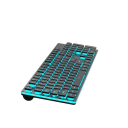 Kancelářská klávesnice EWEADN GX710S tichá s LED podsvícením 44x13 cm celokovový panel 104 kláves pro kancelář i domácí použití 3