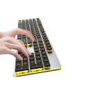 Kancelářská klávesnice EWEADN GX710S tichá s LED podsvícením 44x13 cm celokovový panel 104 kláves pro kancelář i domácí použití 2