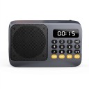 Kannettava FM-radio 116 x 34 x 71 mm Bluetooth 5.0:lla ja MP3-soittimella microSD:ltä ja USB:ltä, jossa on taskulamppu ja USB-C-lataus tummanharmaana 3