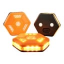 Kannettava hätävaroitus LED-valo 1 kpl USB-ladattava Magneettinen 11,3 x 10,1 cm Kuusikulmainen Vesitiivis Oranssi Tielle ja autoon 2