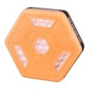 Kannettava hätävaroitus LED-valo 1 kpl USB-ladattava Magneettinen 11,3 x 10,1 cm Kuusikulmainen Vesitiivis Oranssi Tielle ja autoon 3