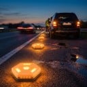 Kannettava hätävaroitus LED-valo 1 kpl USB-ladattava Magneettinen 11,3 x 10,1 cm Kuusikulmainen Vesitiivis Oranssi Tielle ja autoon 7