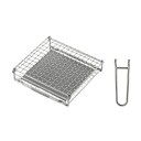 Kannettava kaasugrilli 16,5 x 16 x 4 cm Ruostumatonta terästä kahvalla Leirintämini grilli Ulkona pöytägrilli matkustamiseen piknik Hopea 1