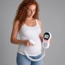 Kannettava ultraääni Fetaalinen doppler ja ultraäänistetoskooppi Anturi 3 MHz Taustavalaistu LCD-näyttö AA-paristoilla Valkoinen-vaaleanpunainen 4