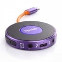 Kannettava USB-C audioadapteri A10 musiikin nauhoittamiseen, 24bit/96kHz, monitorointi, 3,5mm jack, violetti, mobiilille, PC:lle, kitaralle 7