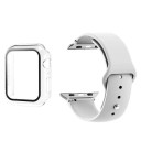 Kansi, karkaistu lasi ja hihna Apple Watch 44 mm Series 6/5/4/SE – 9H suojalasi näytölle, matta kellokehys, säädettävä hihna 6