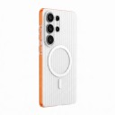 Kansi Samsung Galaxy S25 3D Raidat Magneettisen latauksen tuki Mattapintainen kuori Kameran ja nappien suoja 1