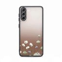 Kansi Samsung Galaxy S25 Kukka-aiheella Mattapintainen takapaneeli Materiaali PC ja TPU Kameran suojakehys Tulostettu puhelinlaukku 19