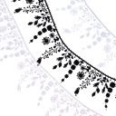 Kantlint met bloemenfranje 10 cm x 91 cm Polyester decoratieve kant voor het versieren van jurken kleding accessoires en creatieve projecten 1