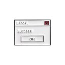 Kantoor mode speld Motiv computerbericht Error en Success Grappig ontwerp Voor werk en vrije tijd Stijlvolle accessoire 1