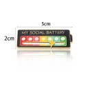 Kantoorspeld 2 x 5 cm Energie-speld in de vorm van een batterij Sfeermeter Emotietracker Stijlvolle accessoire 2