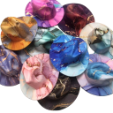 Καπέλο με μαρμάρινο σχέδιο 2