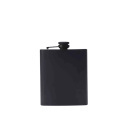 Kapesní placatka na whisky 200 ml Ruostumaton teräs 304 Musta Ruuvattava kansi pidikkeellä Mitat 12,3 x 9 cm Juhliin ja luontoon 1