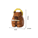 Kapibara 6 x 6,4 x 9,3 cm Mikro Bauklötze Tiermodell aus Bausteinen Kreatives Baukastenset für Kinder und Erwachsene Originelles Geschenk 2