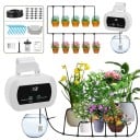 Kapkový zavlažovací systém s časovačem pro květiny v květináčích 11,43 x 7,11 x 3,3 cm USB nabíjení bílý na vnitřní zalévání 1