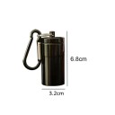 Kapselask för cigaretter 6,8×3,2 cm Aluminium bärbar ask med lock Nyckelring för resor Utomhus reseförvaringsask 4