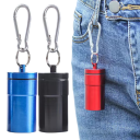 Kapselask för cigaretter 6,8×3,2 cm Aluminium bärbar ask med lock Nyckelring för resor Utomhus reseförvaringsask 9