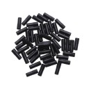 Kapsler til bremsekabler 50 stk beskyttelseskapsler 17 × 5 mm plast sorte til cykler afslutning af kabel 1