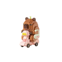 Kapybara no scooter 6 x 9 x 10,2 cm Micro construção de animais Modelo de tijolinhos para crianças e adultos Conjunto criativo e presente divertido original 5