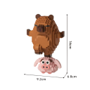 Kapybara s prasátkom 9,2 x 6,8 x 14 cm Mikro stavebné bloky Zvierací model z kociek Kreatívna stavebnica pre deti aj dospelých Originálny roztomilý darček 3
