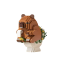 Kapybara sul WC 6 x 8,9 x 10,8 cm Micro costruzione di animali Modello divertente in mattoncini per bambini e adulti Set creativo e divertente 3