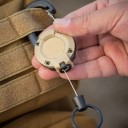 Karabina con cordino avvolgente Avvolgitore con cavo in acciaio 12,3 x 4 cm 60 cm Portachiavi avvolgente resistente Sicura fissazione degli attrezzi Pratica karabina per chiavi, strumenti e accessori 2