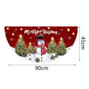 Karácsonyi félkör alakú zászlós banner 90 x 45 cm Piros hóemberrel Tartós kültéri dekoráció Homlokzati függő zászló az ünnepekre 2