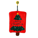 Karácsonyi kéztörlő akasztóval és fenyőfa mintával 18,7 x 23,7 cm megerősített fleece piros gyorsan száradó nedvszívó a konyhába és a fürdőszobába 2