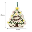 Karácsonyi kéztörlő fenyőfa mintával 22 × 29 cm fleece fehér zöld kéztörlő dekoráció a konyhába fürdőszobába 3