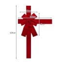 Karácsonyi piros organza masni 50 x 40 cm Szalag 4,2 x 2 m Függő dekoráció az ajtóra Kész masni nem szőtt textíliából esküvőre és új évre 5