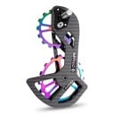 Karbonkasse til gearskifter CYCLAMI med 16T og 17T pulleys til Shimano 105 5800 Keramiske lejer Sort og regnbue Racercykel 1