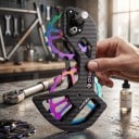 Karbonová klec prehadzovačky CYCLAMI s kladkami 16T a 17T pre Shimano 105 5800 keramické ložiská čierna a dúhová cestná bicykel 4