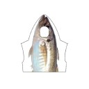 Karnevalový kostým ryby pro dospělé Pončo s otvorem pro obličej 85 x 67 cm Polyester 3D potisk Stříbrno-hnědý Na párty a maškarní ples 2