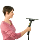 Kartáčová hlavice se škrabkou 25,5×13×4,3 cm černá pro parní mop Karcher SC1 SC2 SC3 SC7 Kaichi čistič skla PP plast hliníková slitina 2