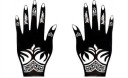 Käsien henna-tatuointien sapluunat J3450 3