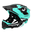 Kask motocyklowy dziecięcy 52–58 cm Kask integralny z wyjmowanym ochraniaczem ust 13 otworów wentylacyjnych Osłona przeciwsłoneczna Wkładka EPS i skorupa PC 9