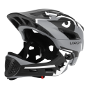 Kask motocyklowy dziecięcy 52–58 cm Kask integralny z wyjmowanym ochraniaczem ust 13 otworów wentylacyjnych Osłona przeciwsłoneczna Wkładka EPS i skorupa PC 6