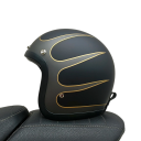 Kask motocyklowy retro z włókna szklanego, lekki, w stylu vintage, ochronny kask motocyklowy, otwarty kask z wewnętrzną wyściółką 8