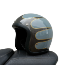 Kask motocyklowy retro z włókna szklanego, lekki, w stylu vintage, ochronny kask motocyklowy, otwarty kask z wewnętrzną wyściółką 3