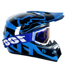 Kask motocyklowy typu flip-up z goglami Wytrzymały materiał ABS Otwory wentylacyjne Wygodne wypełnienie Kask motocyklowy 6
