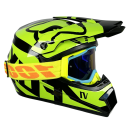 Kask motocyklowy typu flip-up z goglami Wytrzymały materiał ABS Otwory wentylacyjne Wygodne wypełnienie Kask motocyklowy 7