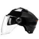 Kask motocyklowy z lampką LED ABS PC podwójny wizjer akumulatorowy oświetlenie obwód głowy 54-59 cm do motoroweru skutera elektrycznego roweru 1