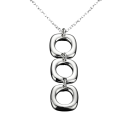 Kaskadörset med örhängen och halsband i sterling silver 925 Rund fyrkantig geometrisk design Damernas bröllopssmycken 4