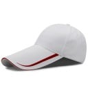 Kasket med forlænget skygge på 14 cm for mere skygge Bomulds baseballkasket med ventilationshuller og kontraststribe på skyggen 1