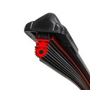 Καθρέφτης παρμπρίζ 24" με γάντζο και 11 στρώσεις ελαστικών ταινιών Ανθεκτικός ελαστικός καθρέφτης για αυτοκίνητο Εύκολη εγκατάσταση και αθόρυβη 2