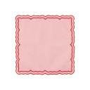 Katoenen placemat Vierkant met geborduurde gekleurde rand 35,5 x 35,5 cm 100% katoen Decoratieve textiele placemat voor de tafel 2
