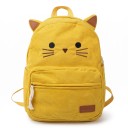 Katte dame rygsæk 38 x 28 x 11 cm med ører og broderet katteansigt med indvendig lomme til laptop og stor frontlomme med lynlås 9